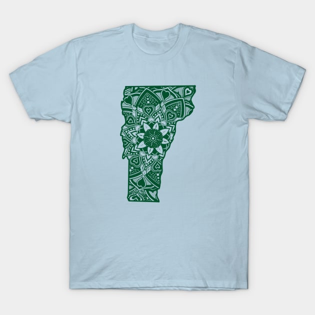 Vermont tank, VT tank, Vermont, VT, Green Vermont, Vermont Yoga, Vermont Mandala, Vermont art, Green VT, VT Yoga, VT Mandala, VT art, , Vermont outline T-Shirt by Get Hopped Apparel